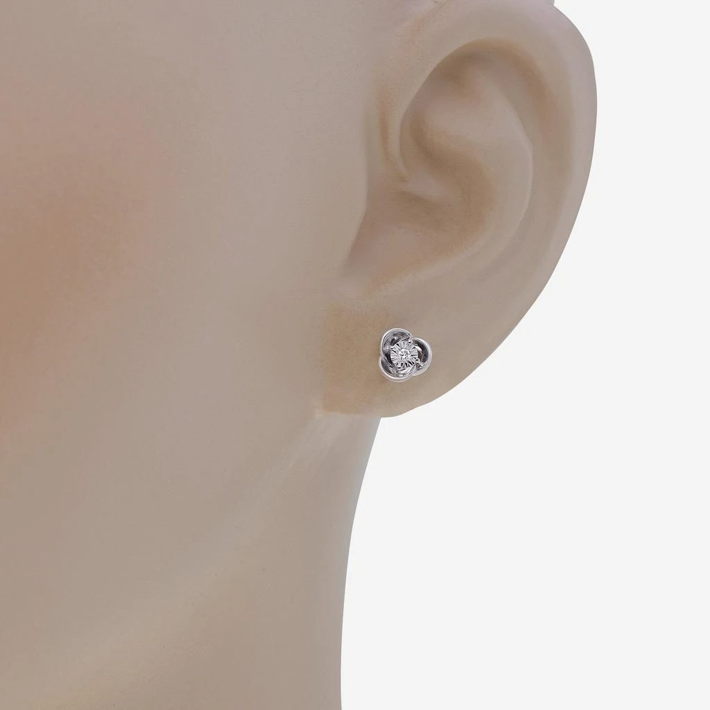 Bliss Bliss By Damiani 18K White Gold Diamond Stud Earrings 20087746 2