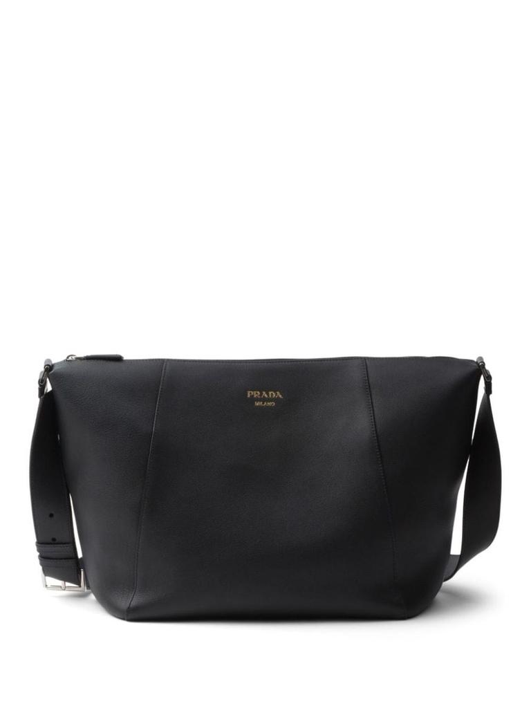 Prada Prada Logo-Stamp Leather Shoulder Bag