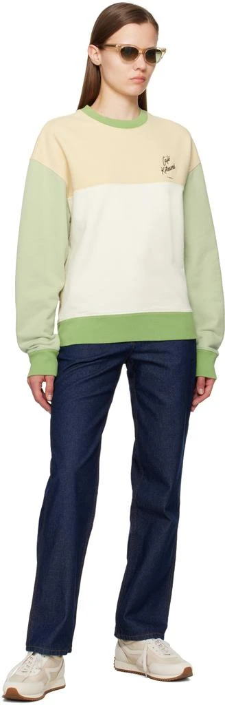 Maison Kitsune Green 'Café Kitsune' Sweatshirt 4