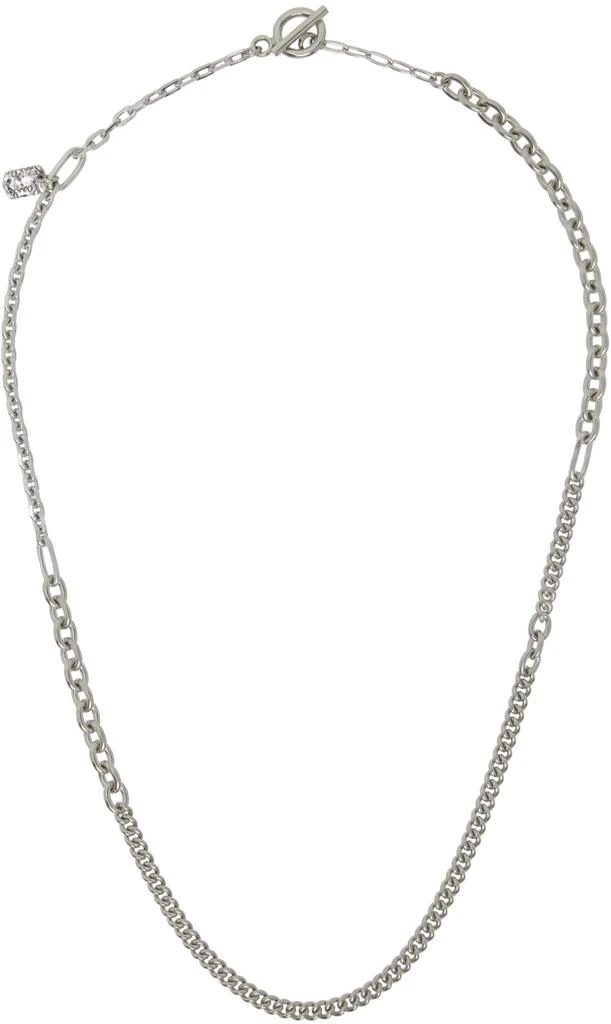 Paul Smith Silver Mixed Chain Necklace 1