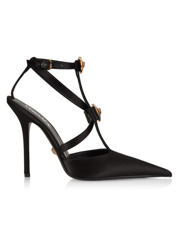 Versace 125MM Medusa Caged Satin Pumps 1