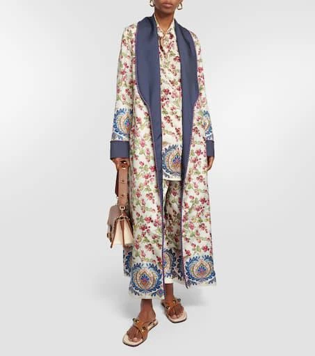 ETRO Printed silk wide-leg culotte pants 2