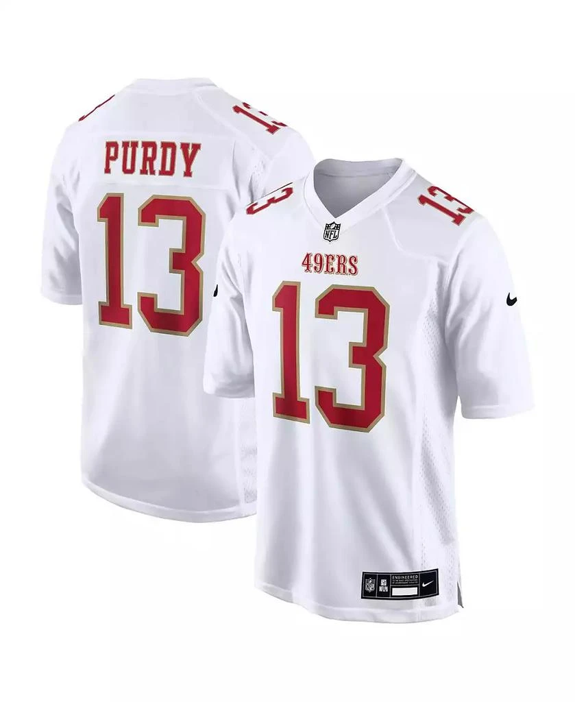 NIKE Men's Brock Purdy Tundra White San Francisco 49ers Fashion Game Jersey 1