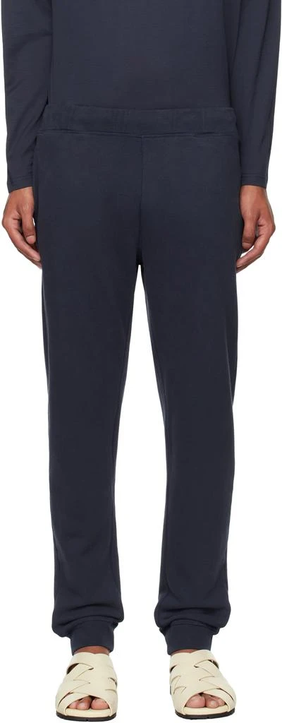 Sunspel Navy Loopback Sweatpants 1