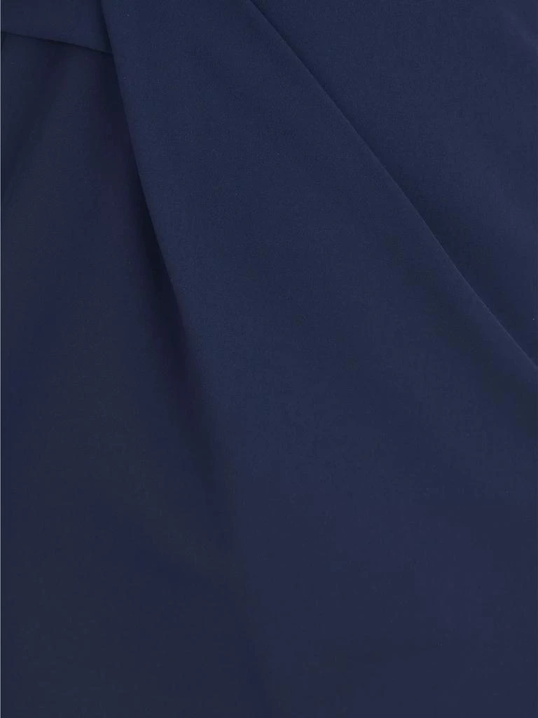 Kay Unger Anya Asymmetric Crepe Midi-Dress 6