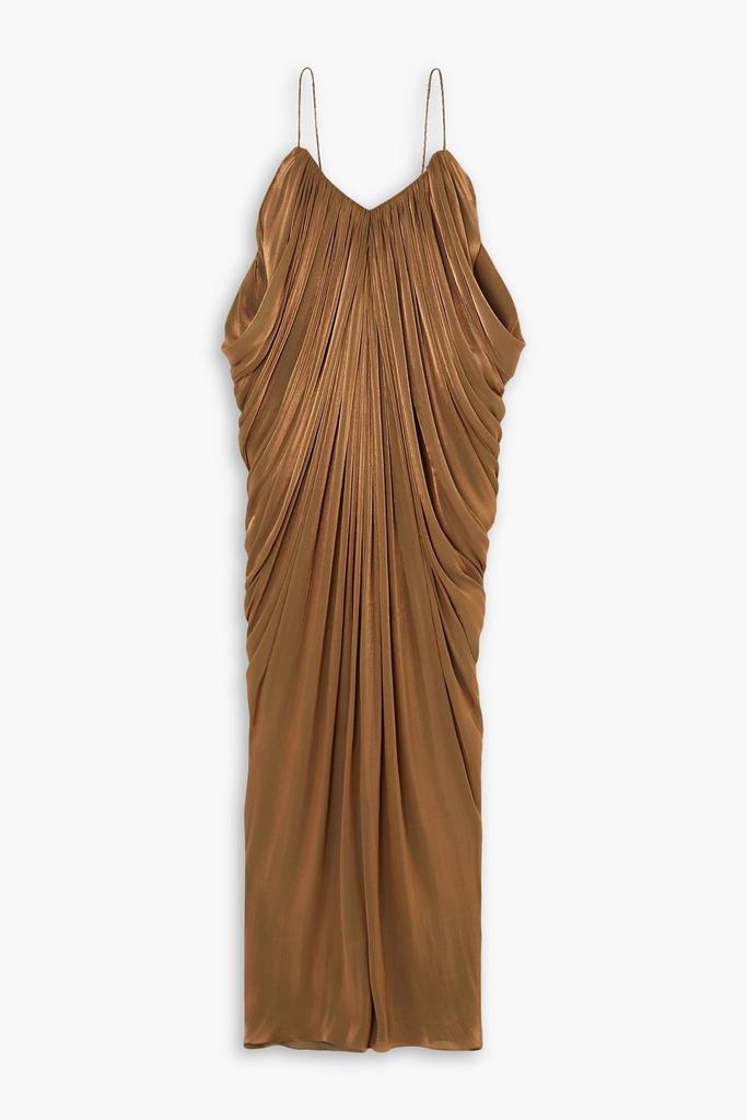 Halpern Draped lamé maxi dress