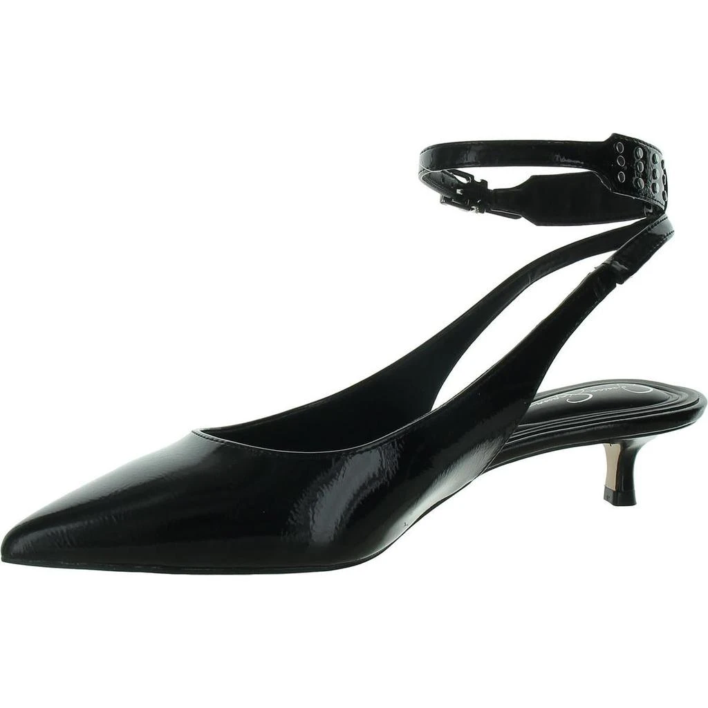 Jessica Simpson Vellana Womens Patent Pointed Toe Kitten Heels 1