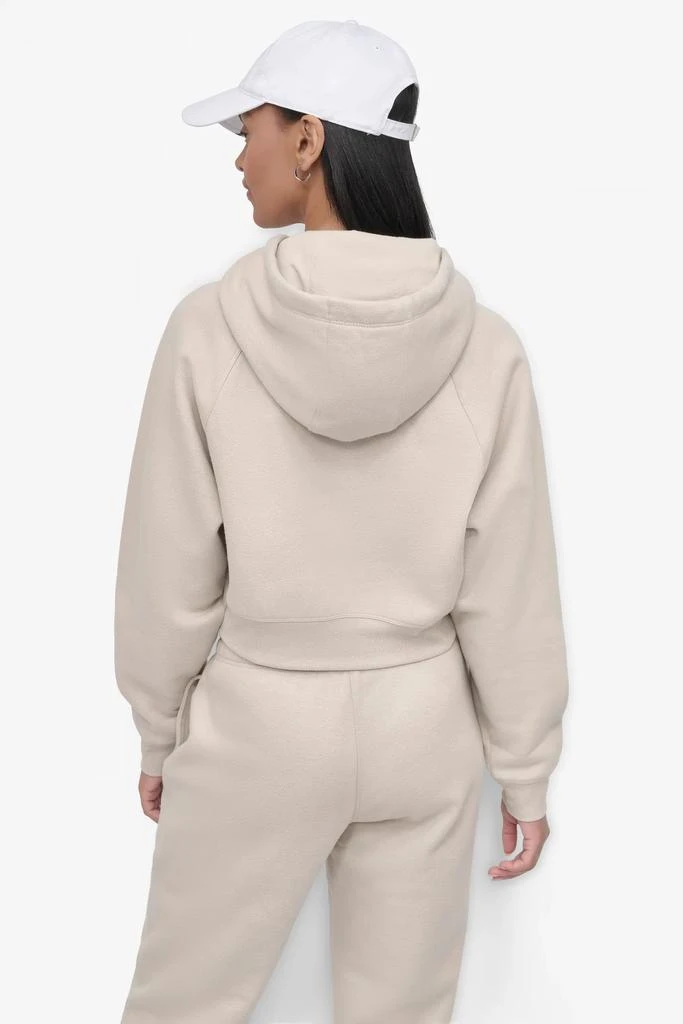 DKNY STACKED VELVET PLUSH EMBROIDERY LOGO HOODIE 2