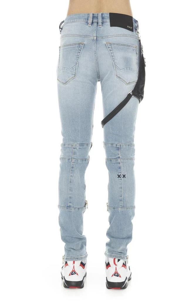 Cult Of Individuality Punk Super Skinny Jeans with Studded Leg Harness 2