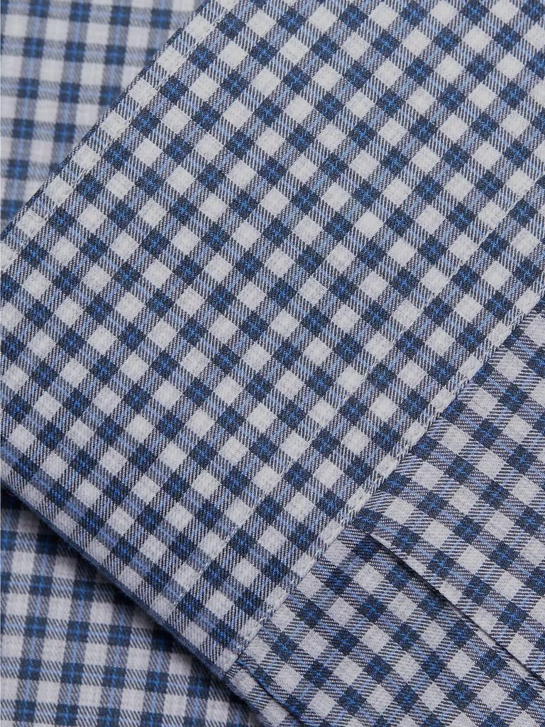 Saks Fifth Avenue COLLECTION Navy Check Shirt 7