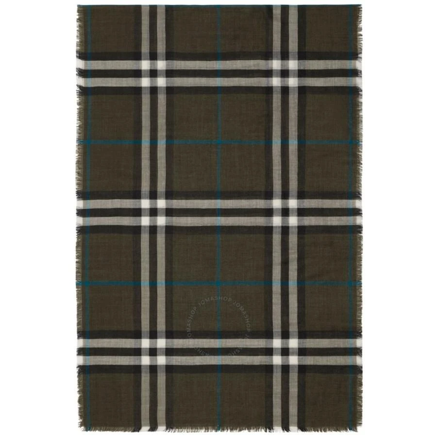 Burberry Vintage Check Printed Frayed-Edge Scarf 1