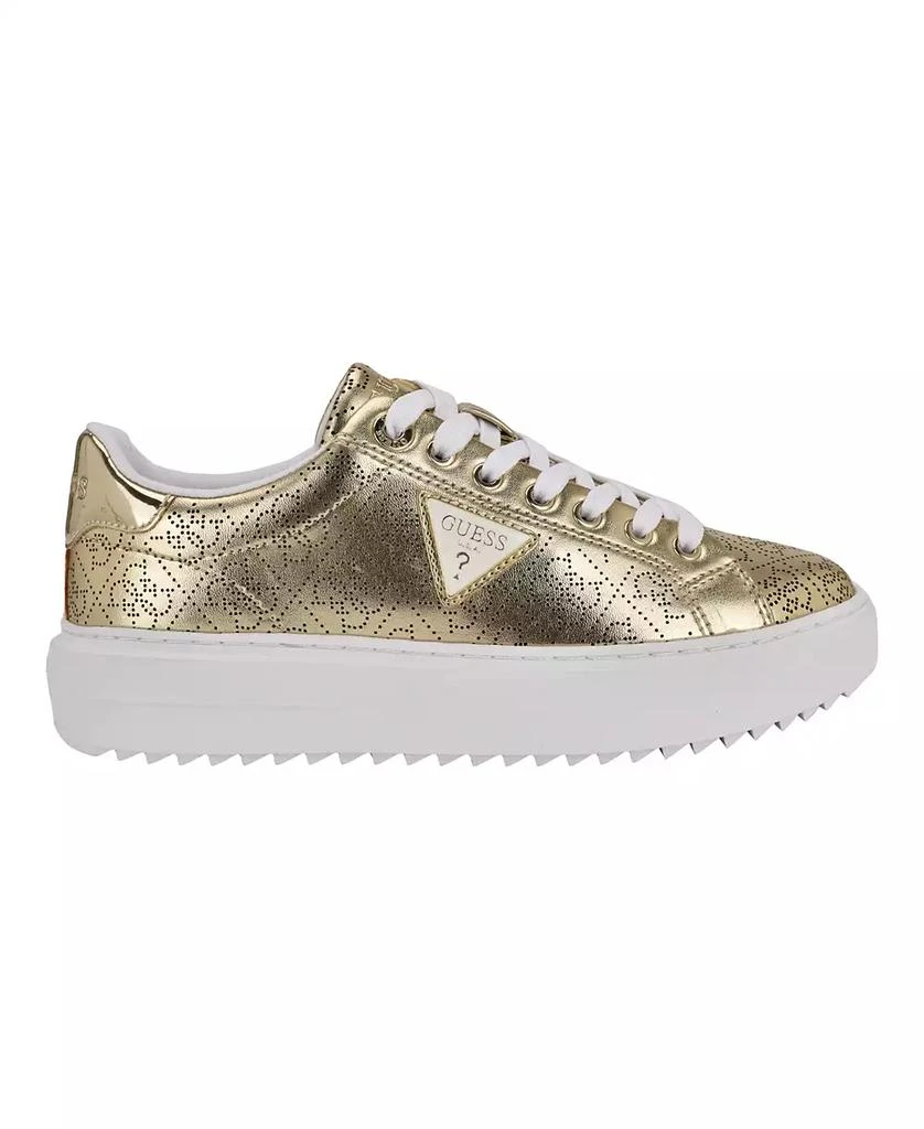 GUESS Women's Denesa Treaded Platform Lace-Up Sneakers 2