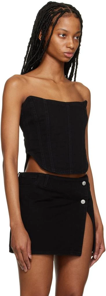 Magda Butrym Black Paneled Denim Corset 2