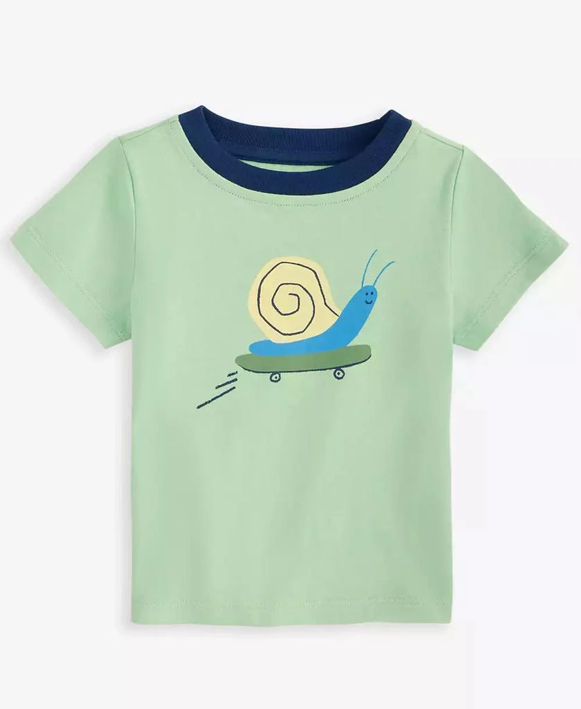 First Impressions Baby Boys Skate Snail Graphic Cotton T-Shirt, Exclusively at Macy's 1