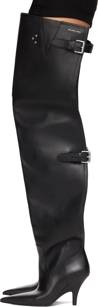 Alexander Wang Black Diablo Open Back Boots 3