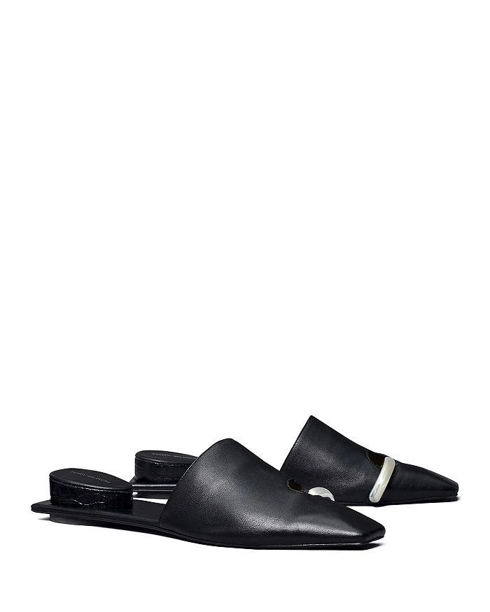 Tory Burch Women's Pierced Leather Mules 1