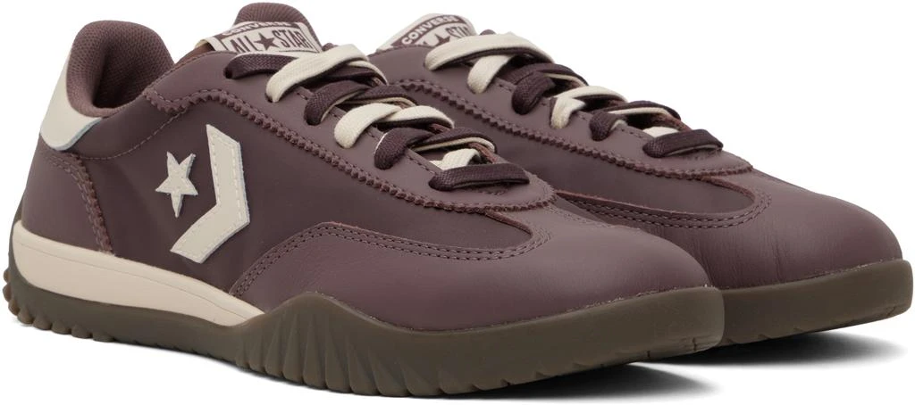 Converse Burgundy Run Star Nylon & Leather Sneakers 4