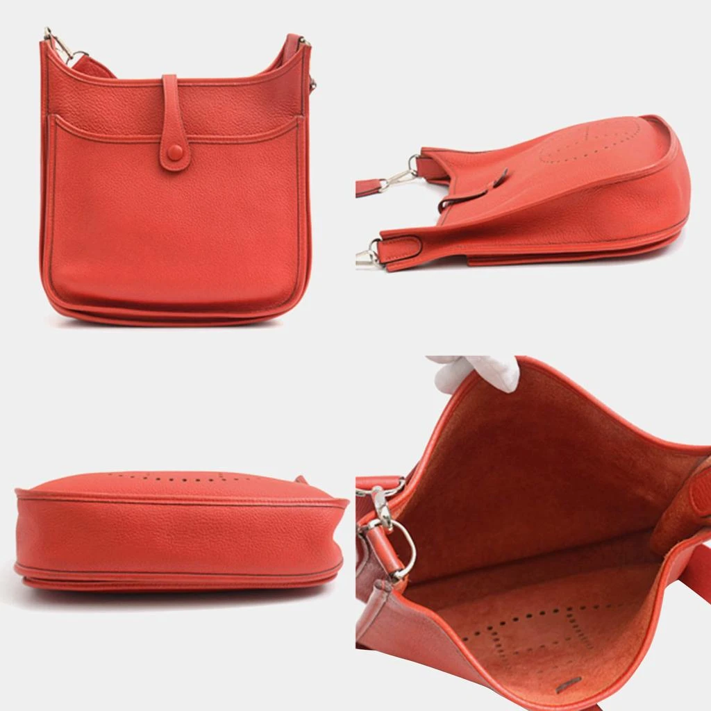 Hermes Hermes Red Leather Evelyne II PM Crossbody Bag 2