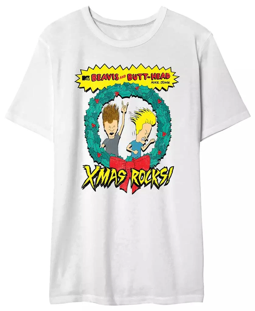 Hybrid Beavis Butthead Wreath Men's Graphic T-Shirt 1