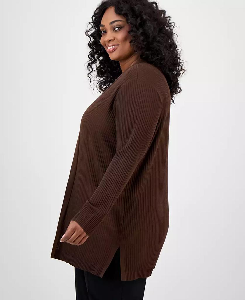 JONES NEW YORK Plus Size Sutton Open-Front Cardigan