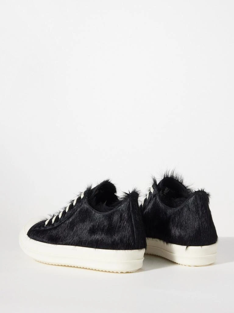 Rick Owens Furry calf hair low-top trainers 3