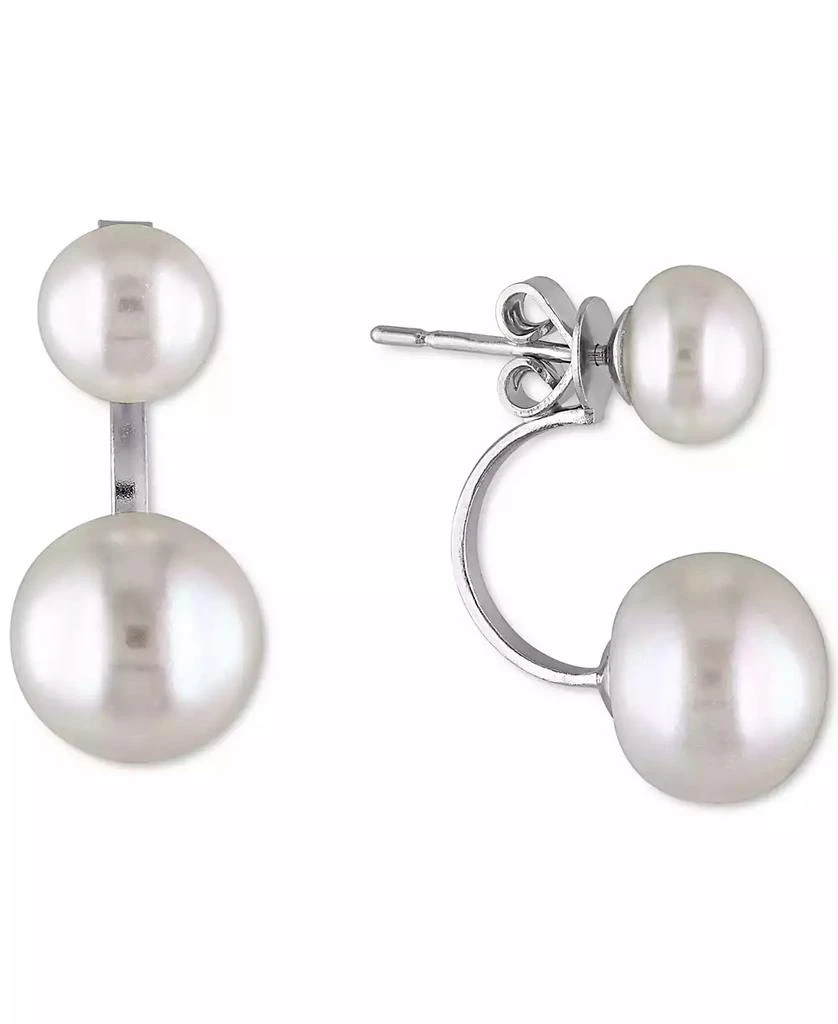 Macy's Cultured Freshwater Pearl (7 & 10-1/2mm) Earring Jackets in Sterling Silver 1