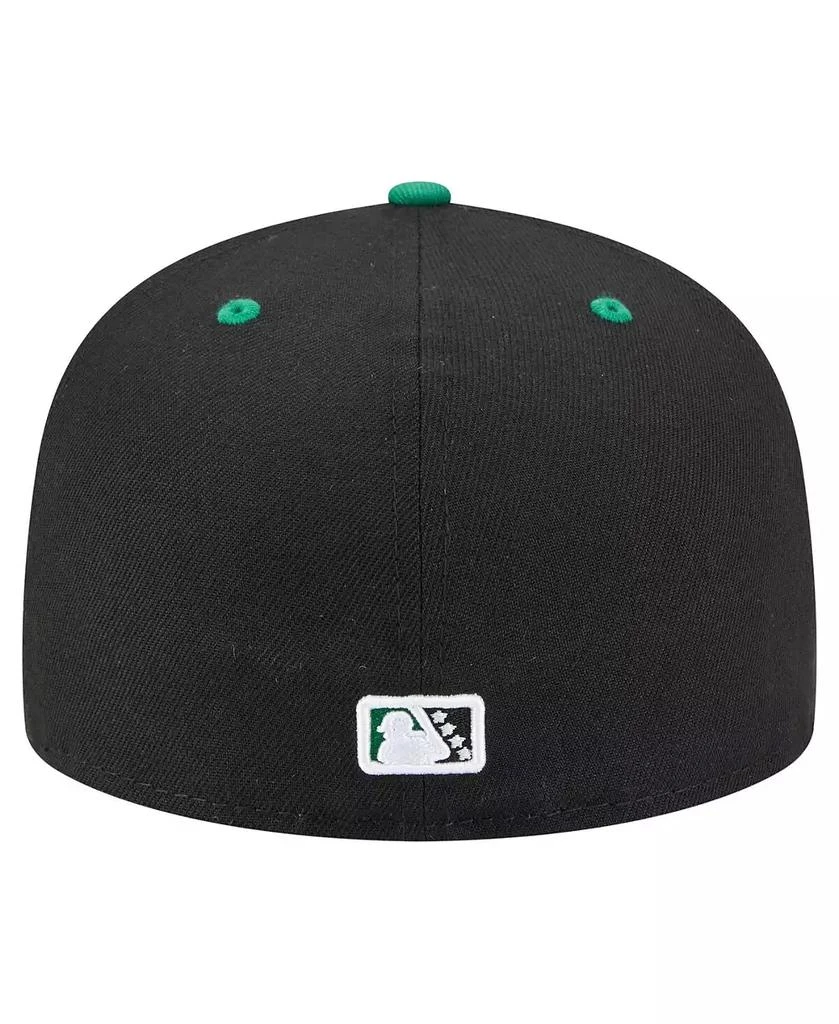New Era Men's Black Greensboro Grasshoppers Authentic Collection 59FIFTY Fitted Hat 4