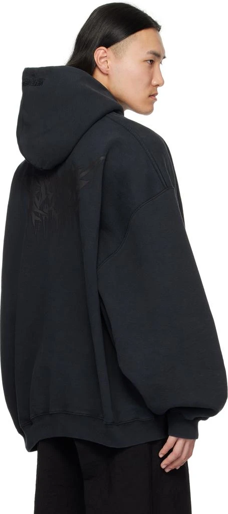 Vetements Black Drip Metal Oversized Hoodie 3