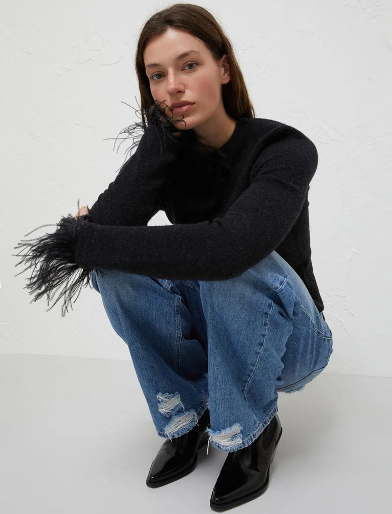Marella Ostrich feather-detail sweater 4