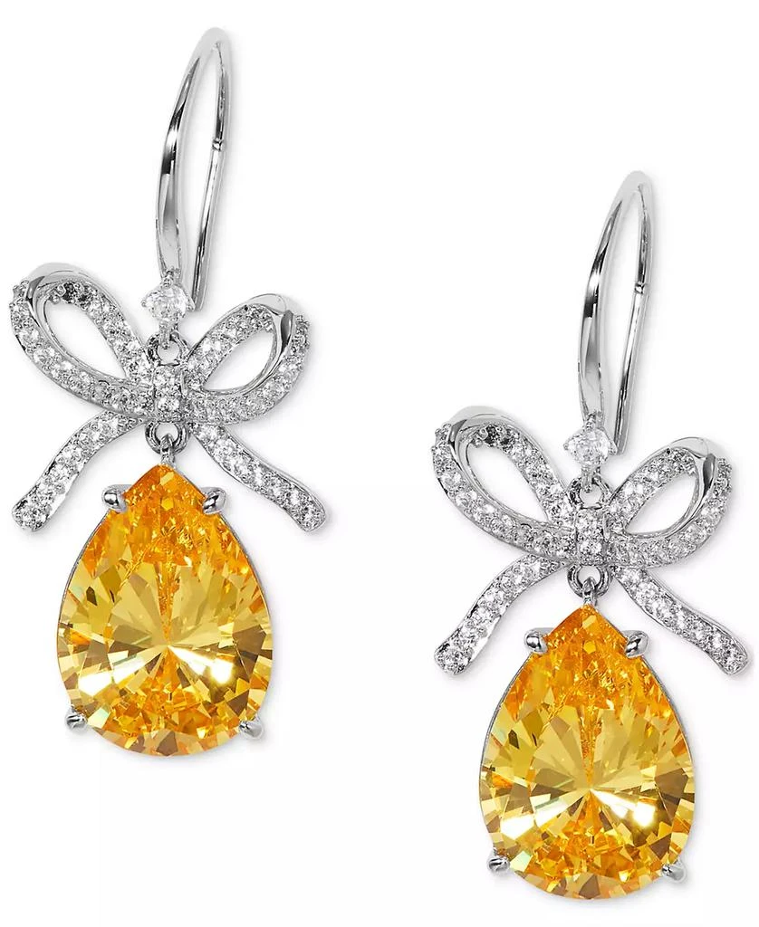 Eliot Danori Cubic Zirconia Bow Drop Earrings 1