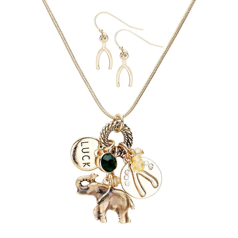 FASHNZFAB Elephant Luck Pendant Necklace 2