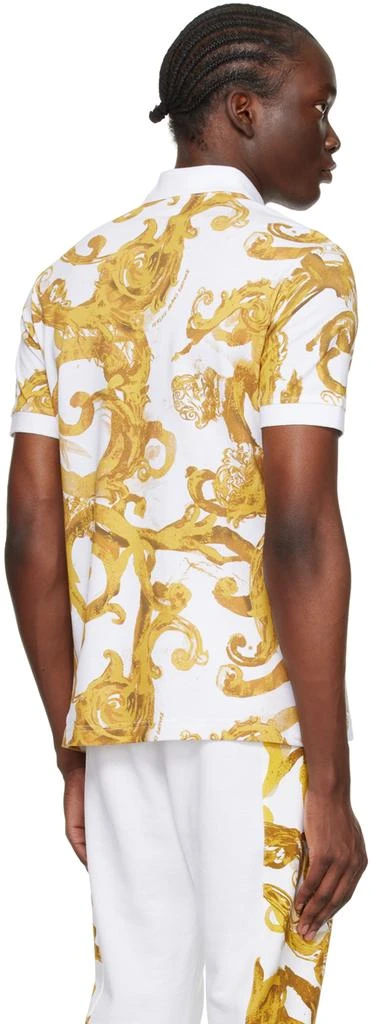 Versace White Watercolour Couture Polo 3