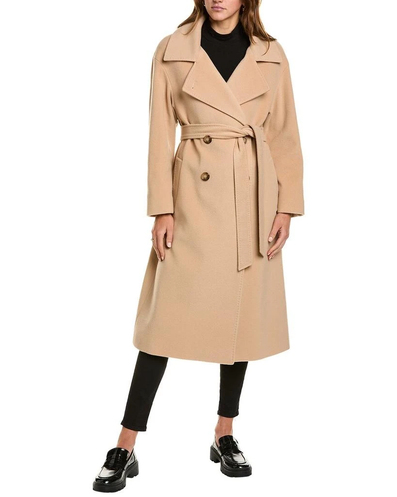 Cinzia Rocca Icons Long Wool & Cashmere-Blend Trench Coat 1