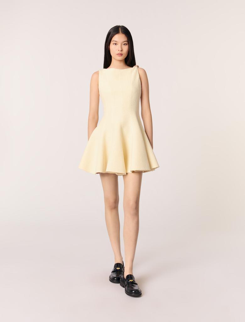 Alice + Olivia Isa Sleeveless Seamed Flare Mini Dress