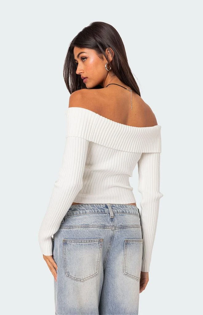 Edikted Lauren Knit Fold Over Top 2