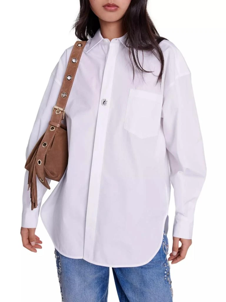 Maje Oversized Poplin Shirt 2