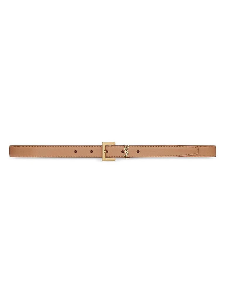 Yves Saint Laurent Cassandre Thin Belt with Square Buckle in  display picture 1