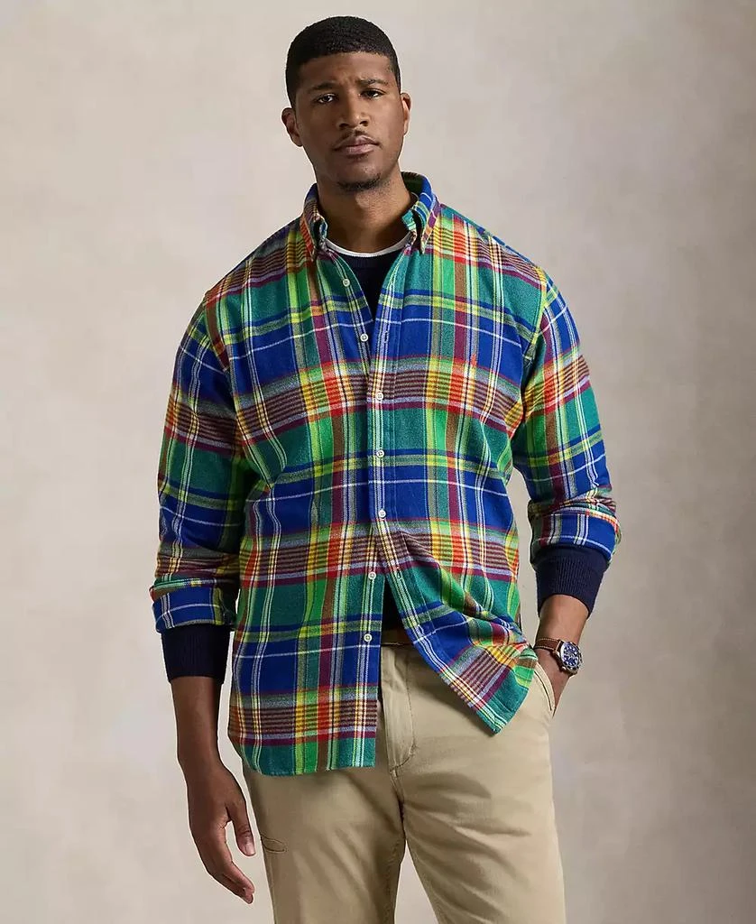 Ralph Lauren Men's Big & Tall Plaid Brushed Flannel Shirt 1
