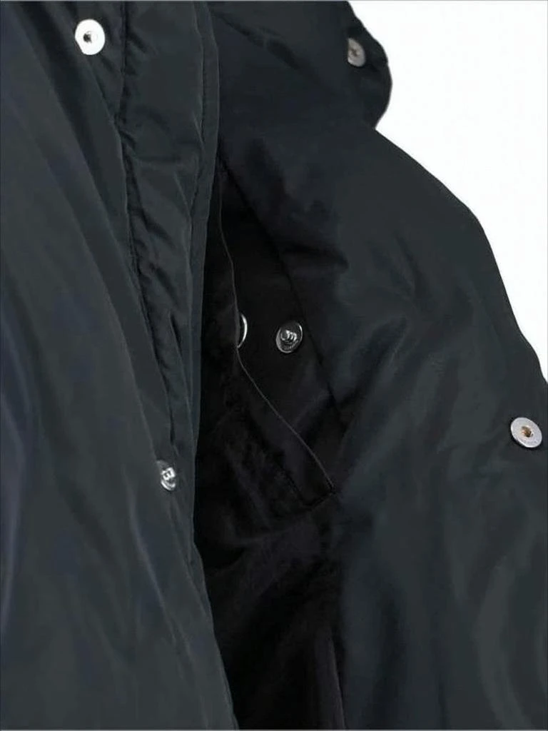 AMI Cropped Padded Jacket With High Collar And Embroidered Detail 4