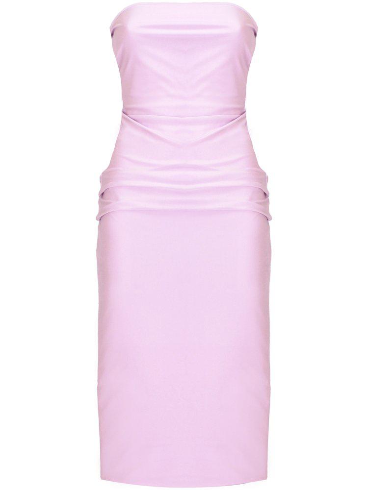 Sportmax Sportmax High-Shine Strapless Midi Dress Dresses