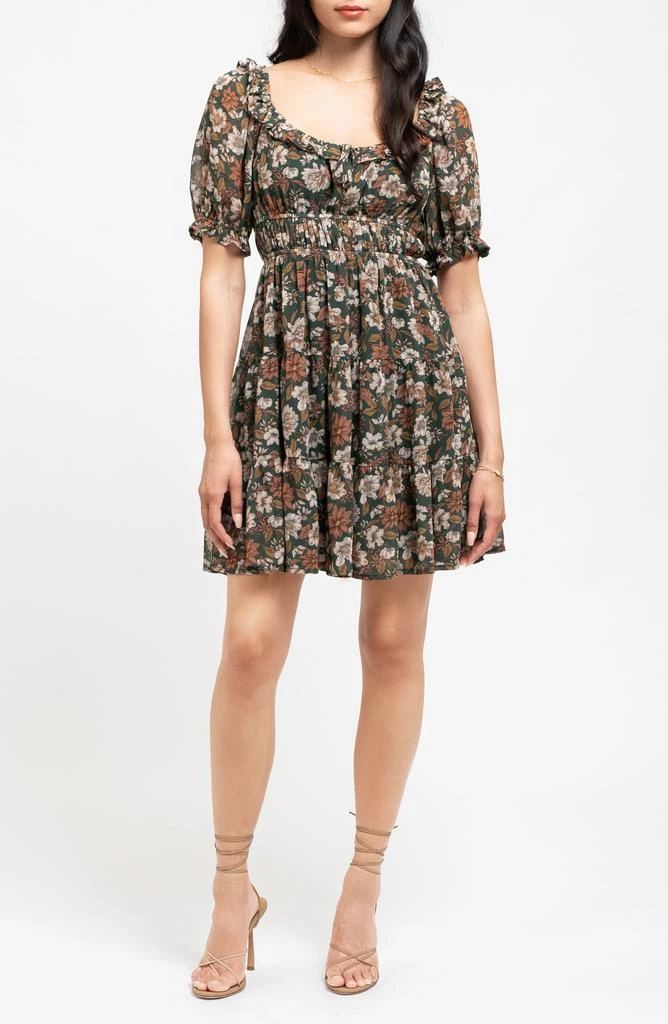 AUGUST SKY Floral Empire Waist Dress 1