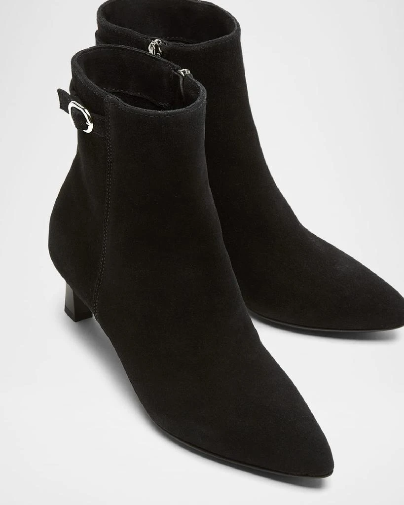 La Canadienne Arizona Suede Buckle Ankle Booties 5