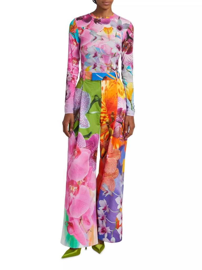 BruceGlen Party Orchid Floral Pants 2