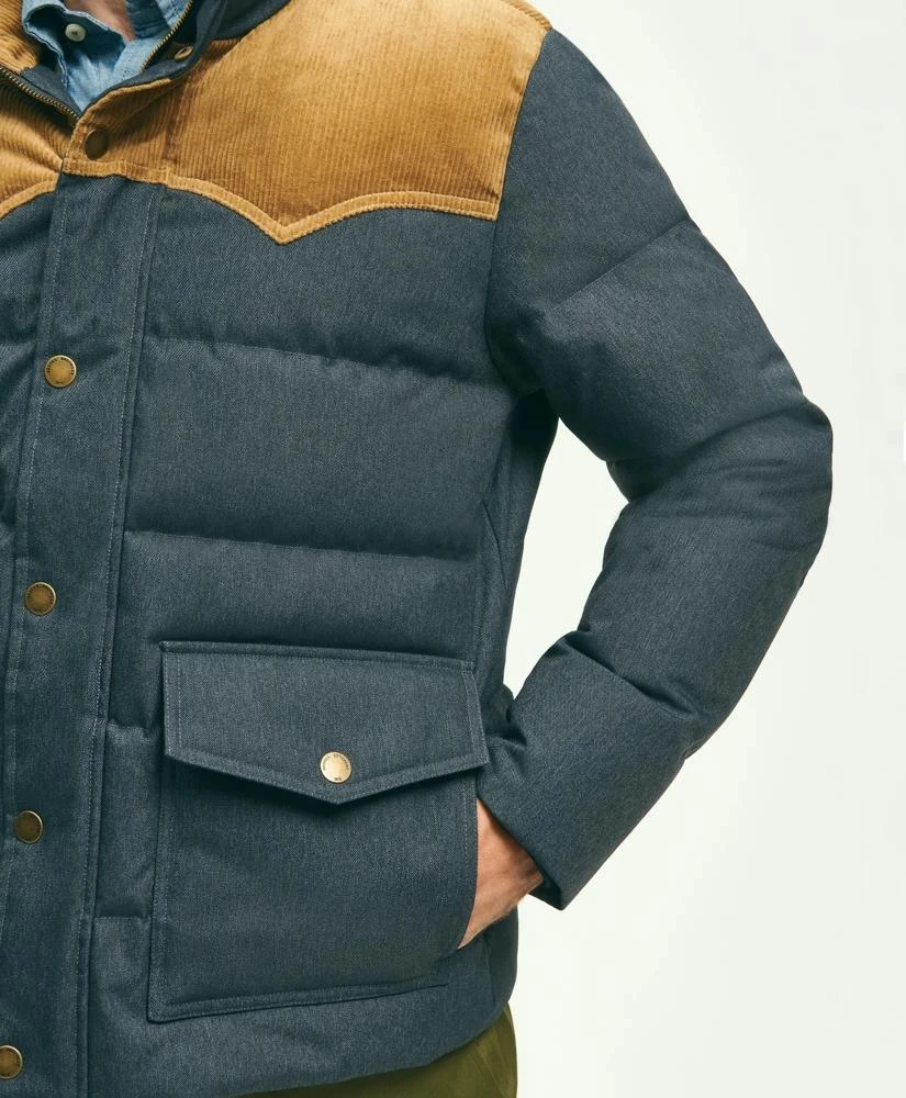 Brooks Brothers Down Denim Puffer Coat 4