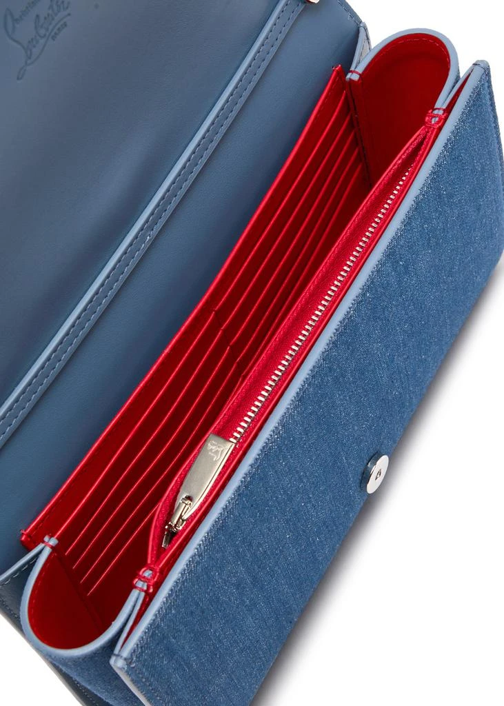 Christian Louboutin Paloma embellished denim clutch 4