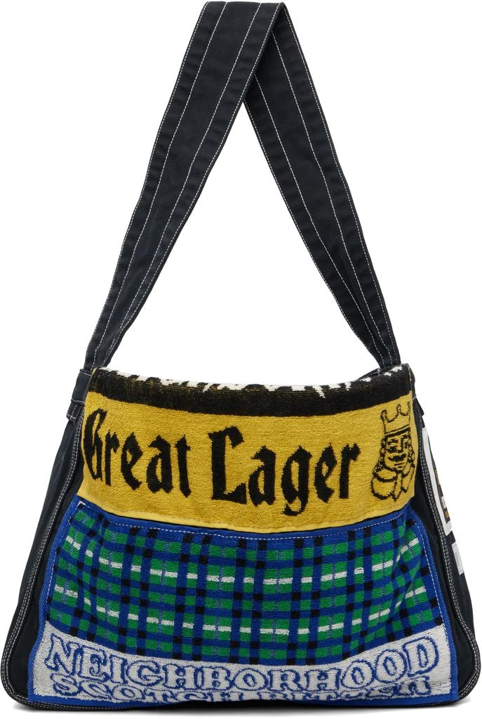 NEIGHBORHOOD Black Newspaper Mod Bag 1