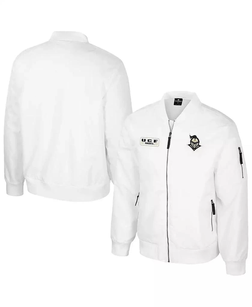 Colosseum Men's UCF Knights White Rabbit Full-Zip Bomber Jacket 1