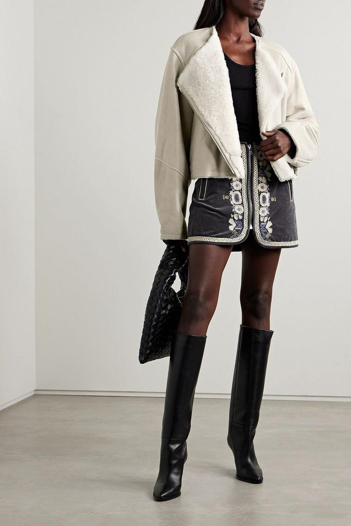 Isabel Marant Ostya cropped shearling jacket