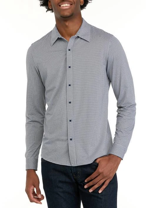 Michael Kors Kors Long Sleeve Performance Gingham Shirt 1