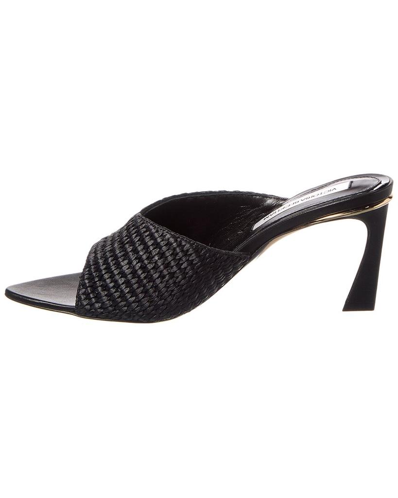 Victoria Beckham Raffia & Leather Sandal